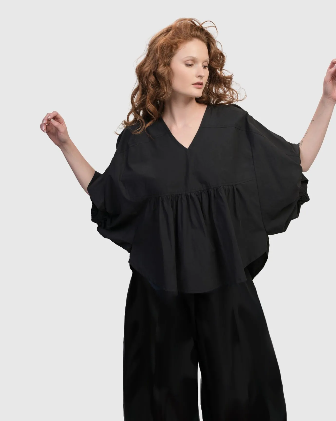 Women Alembika Tops & Tunics<Urban It-Girl Butterfly Blouse, Black