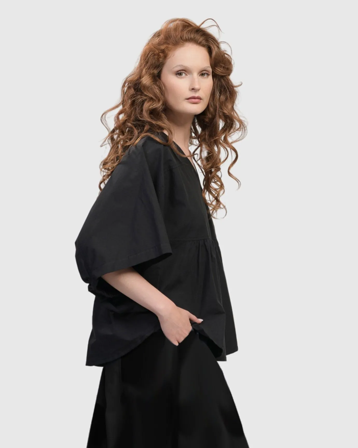 Women Alembika Tops & Tunics<Urban It-Girl Butterfly Blouse, Black