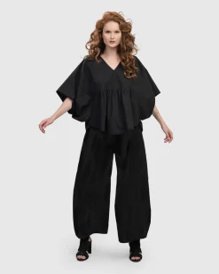 Women Alembika Tops & Tunics<Urban It-Girl Butterfly Blouse, Black