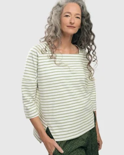 Women Alembika Tops & Tunics<Urban Jagger Stripe Top, Green