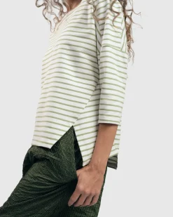 Women Alembika Tops & Tunics<Urban Jagger Stripe Top, Green