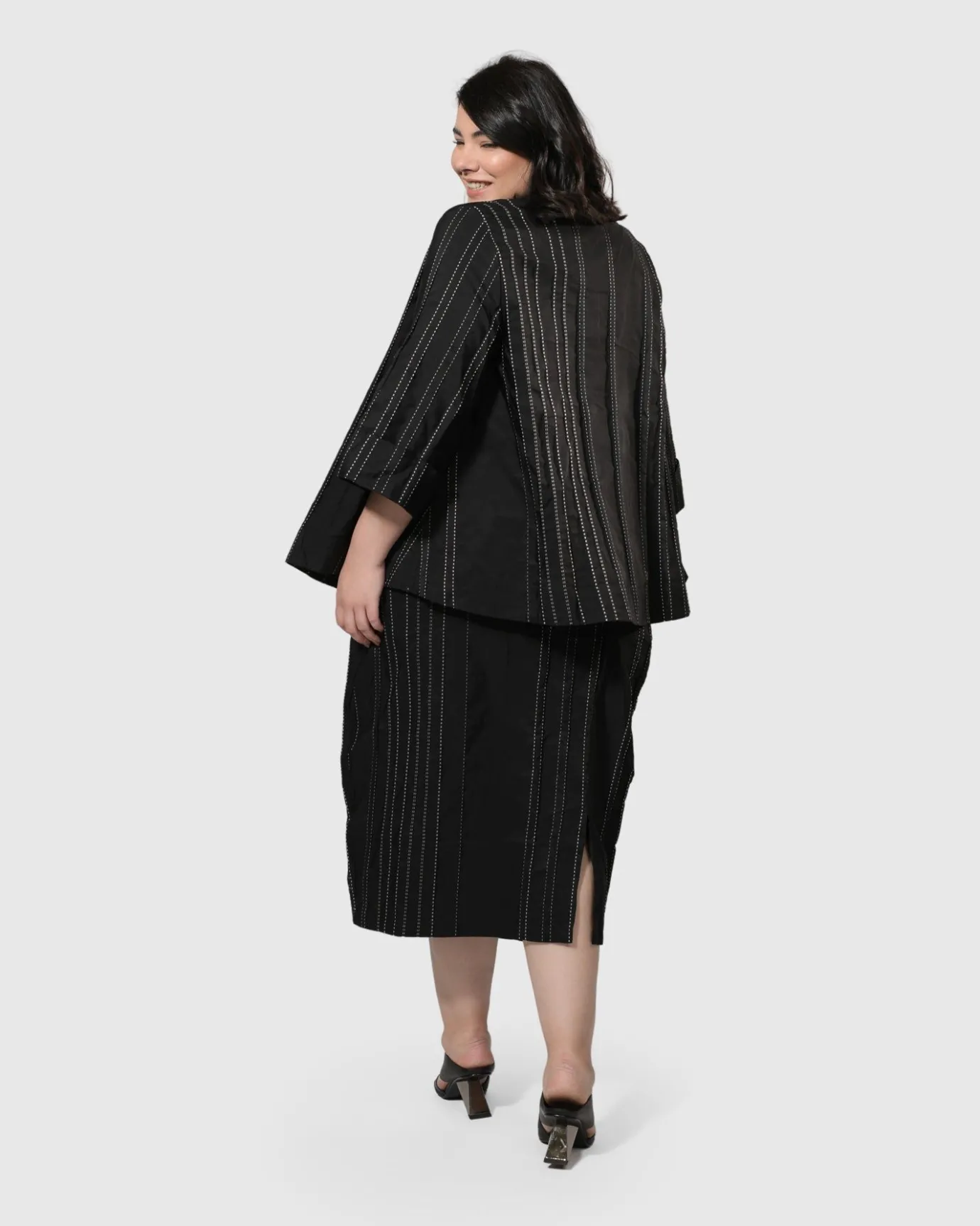 Women Alembika Plus<Urban Kate Topstitched Skirt, Trails