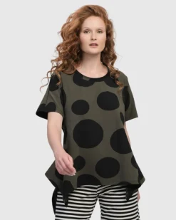 Women Alembika Plus<Urban Kiki Relaxed Top, Khaki