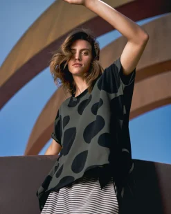 Women Alembika Plus<Urban Kiki Relaxed Top, Khaki