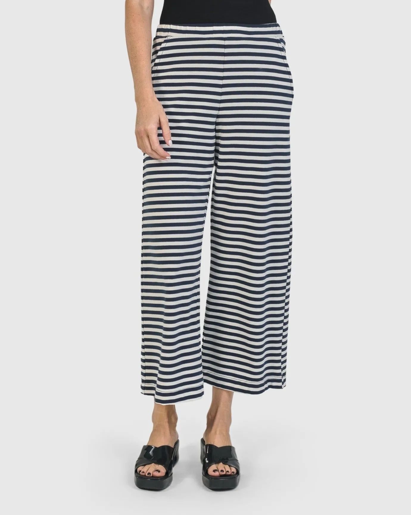 Women Alembika Plus<Urban Lagoa Striped Pants, Navy