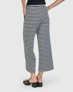 Women Alembika Plus<Urban Lagoa Striped Pants, Navy