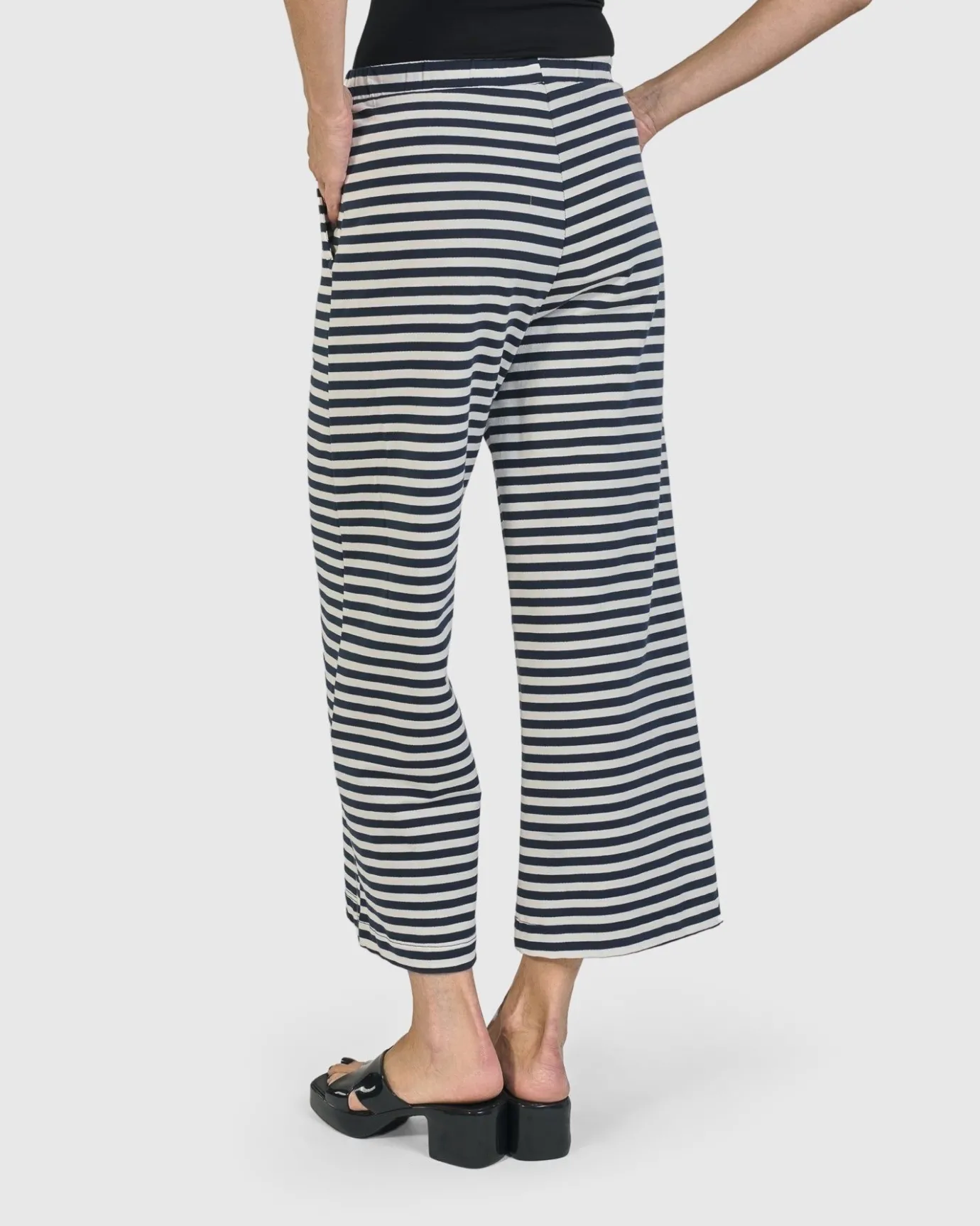 Women Alembika Plus<Urban Lagoa Striped Pants, Navy