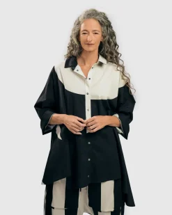 Women Alembika Tops & Tunics<Urban Madison Tunic Shirt, Black/White