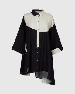 Women Alembika Tops & Tunics<Urban Madison Tunic Shirt, Black/White