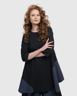 Women Alembika Tops & Tunics<Urban Marvels Trapeze Top, Navy