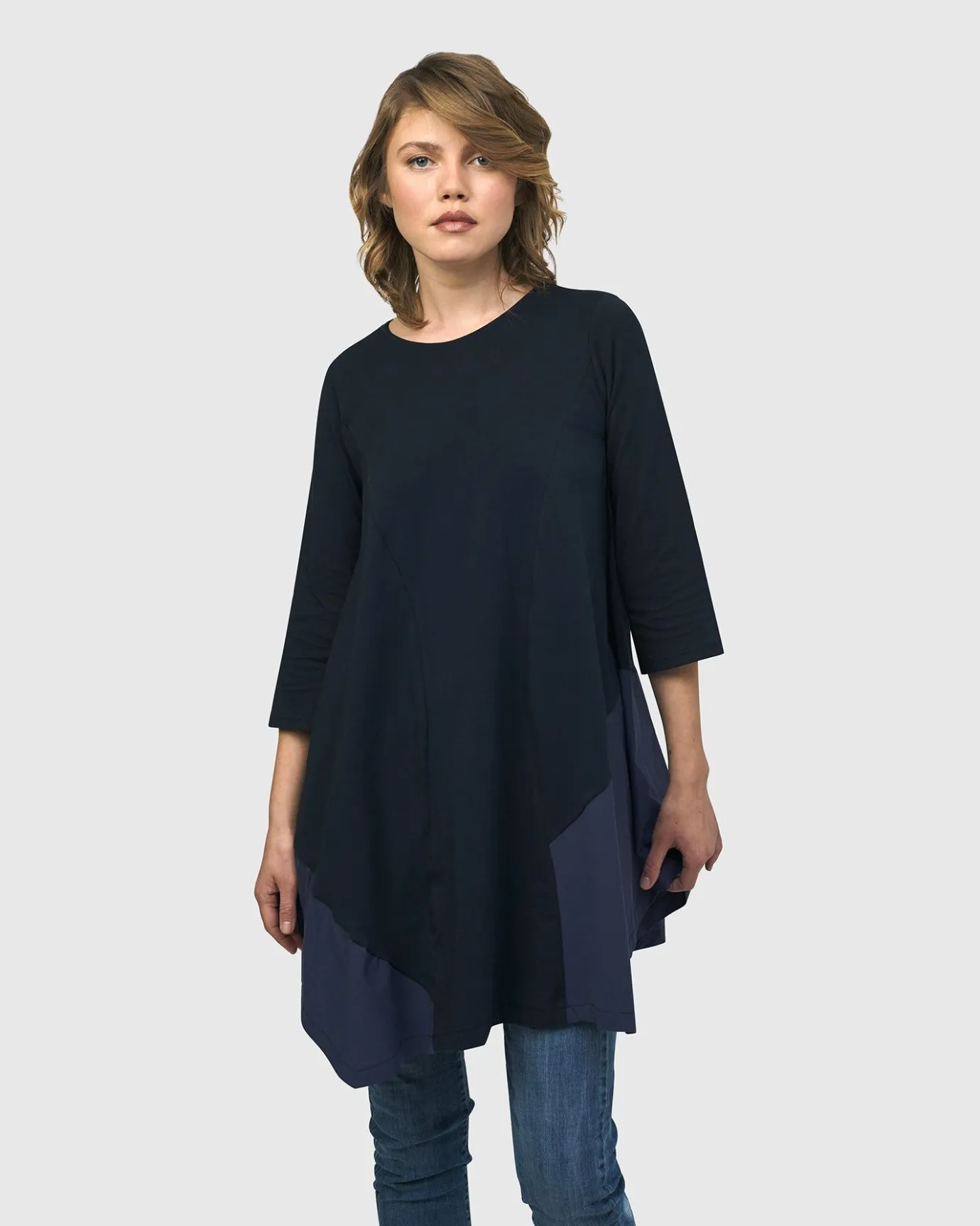 Women Alembika Tops & Tunics<Urban Marvels Trapeze Top, Navy