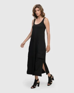 Women Alembika Dresses<Urban Maxi Tank Dress, Black