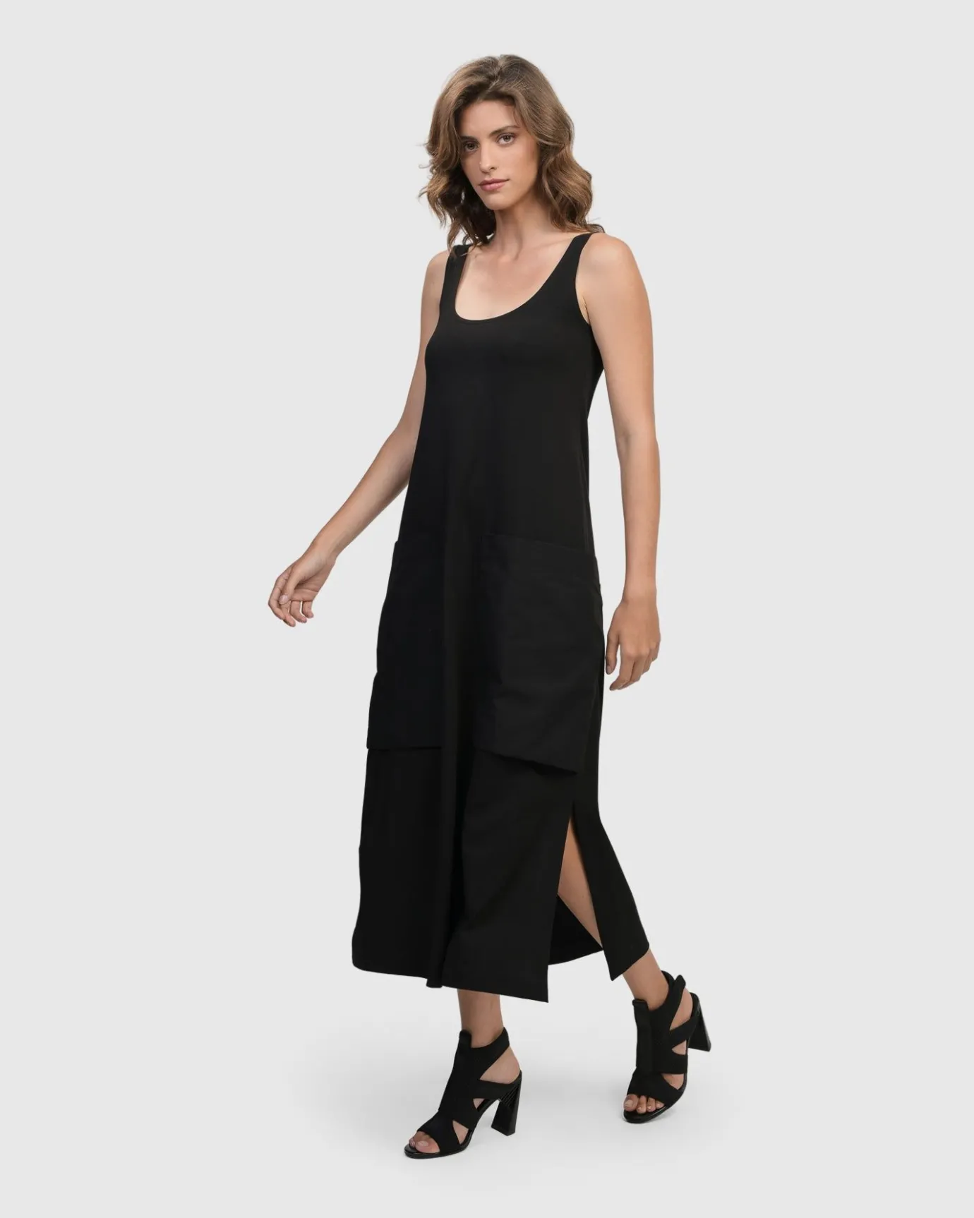 Women Alembika Dresses<Urban Maxi Tank Dress, Black