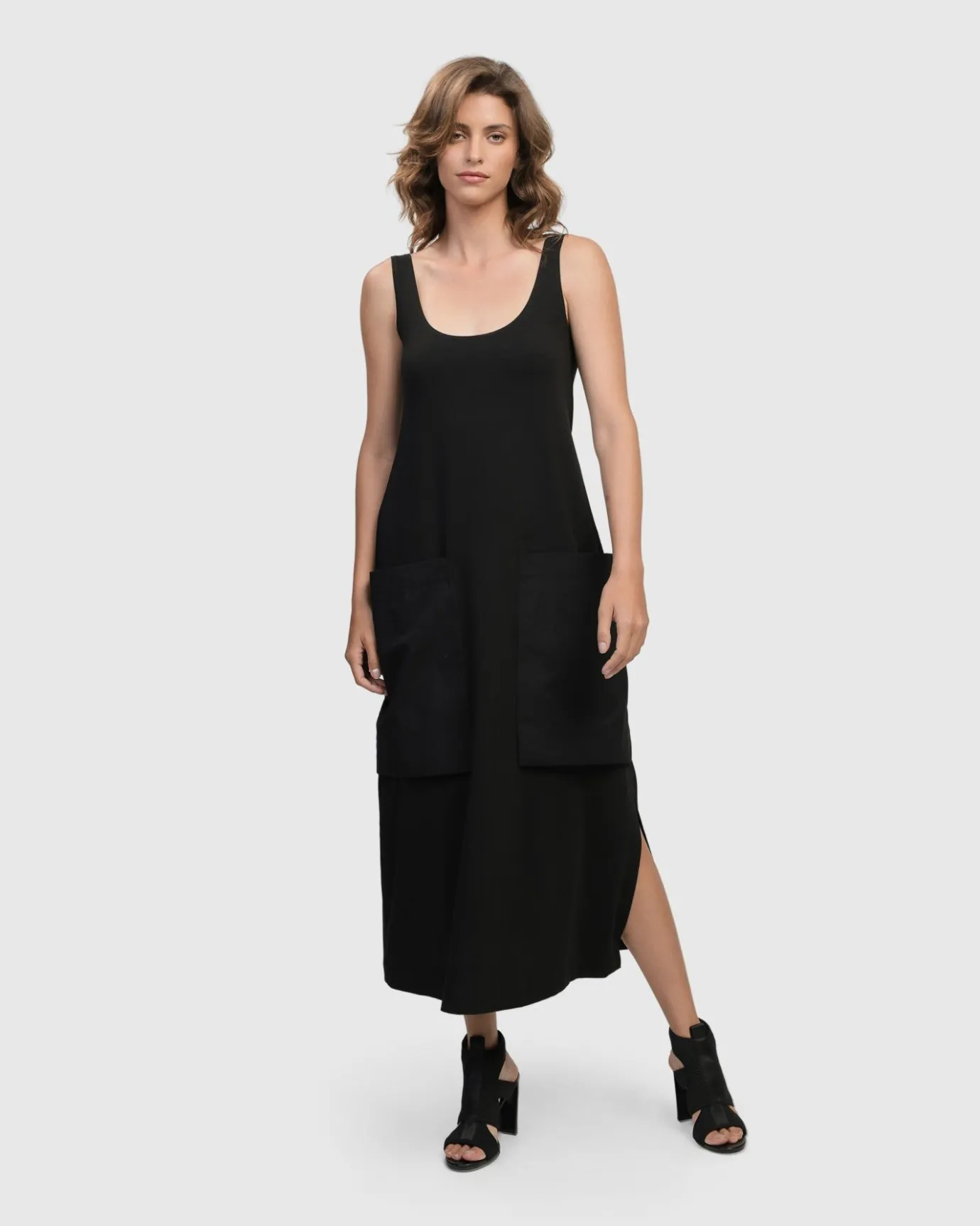 Women Alembika Dresses<Urban Maxi Tank Dress, Black
