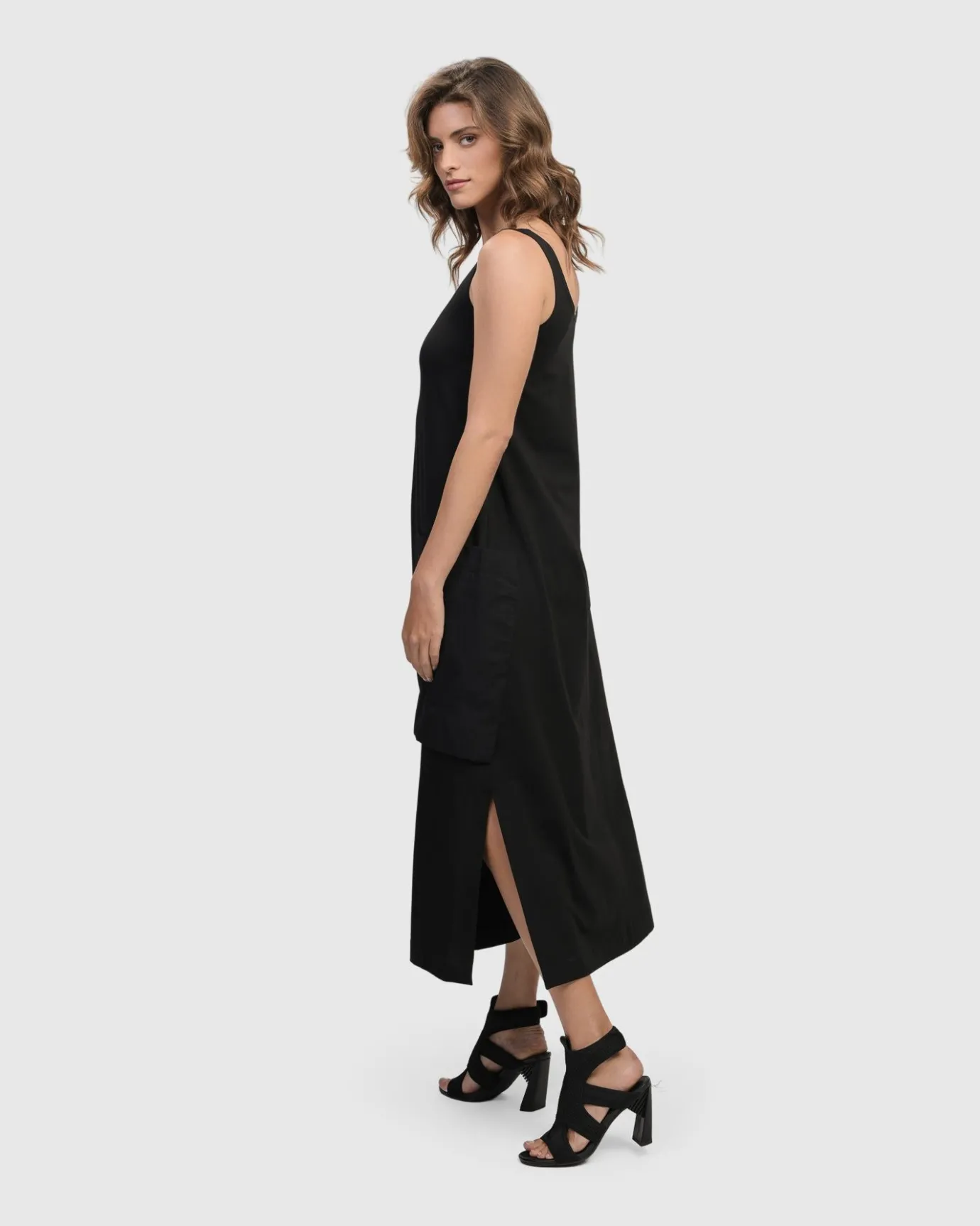 Women Alembika Dresses<Urban Maxi Tank Dress, Black