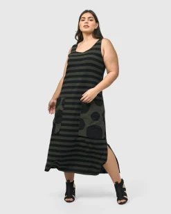 Women Alembika Dresses<Urban Maxi Tank Dress, Khaki