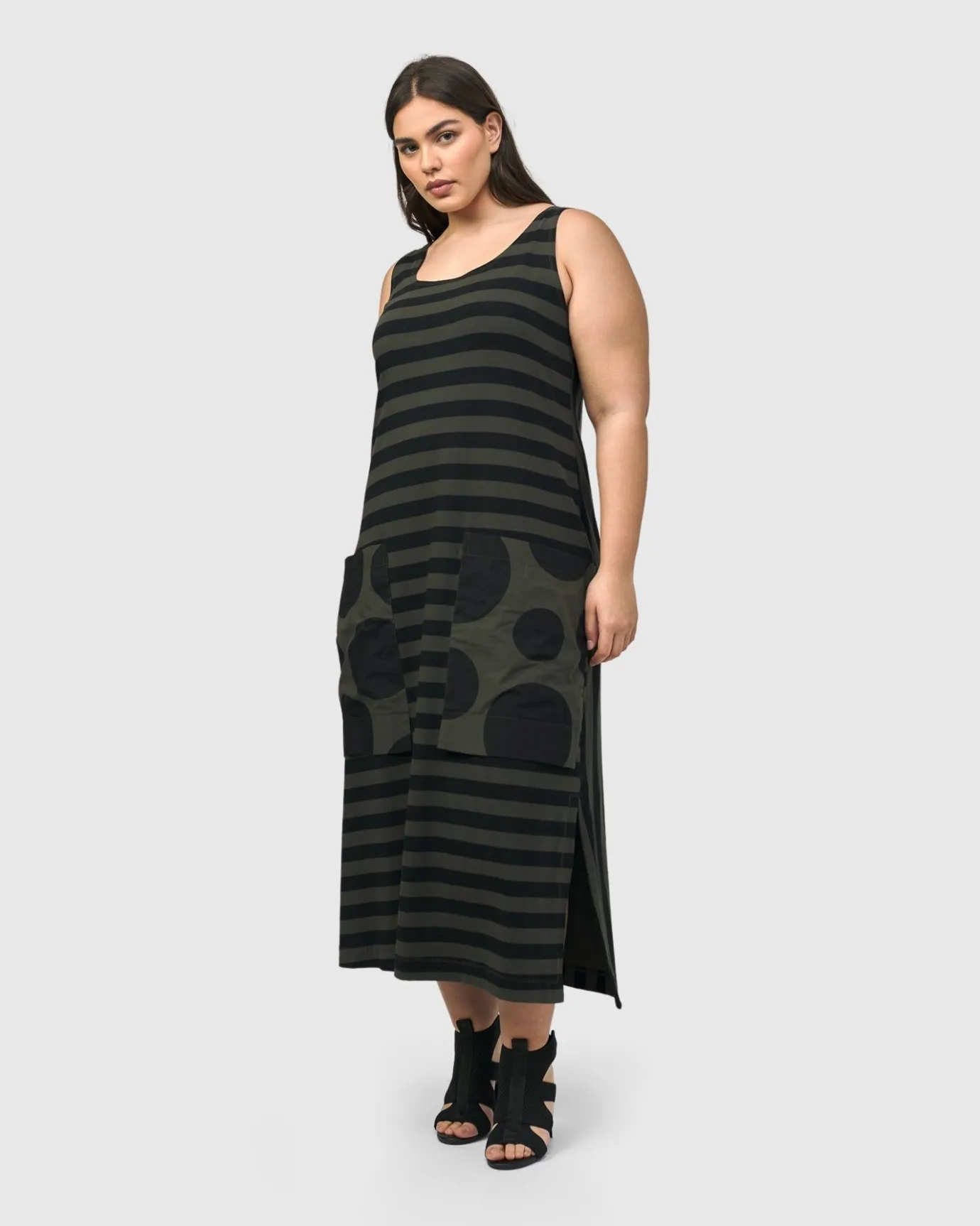 Women Alembika Dresses<Urban Maxi Tank Dress, Khaki