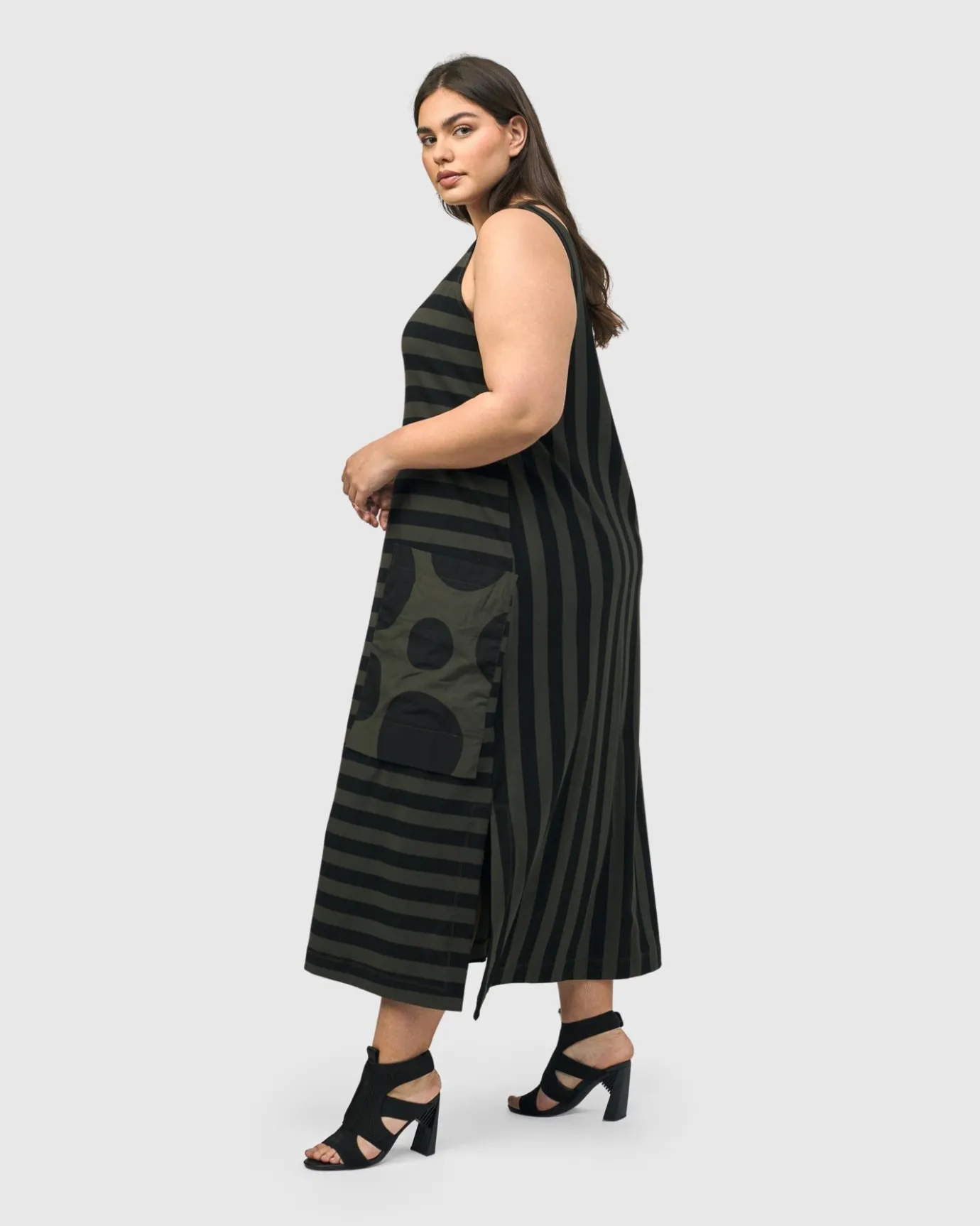 Women Alembika Dresses<Urban Maxi Tank Dress, Khaki