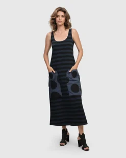 Women Alembika Plus<Urban Maxi Tank Dress, Navy