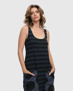 Women Alembika Plus<Urban Maxi Tank Dress, Navy