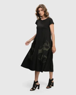 Women Alembika Plus<Urban Melody Midi Dress, Khaki