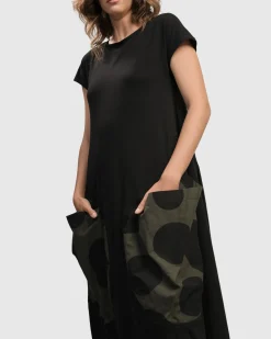Women Alembika Dresses<Urban Melody Midi Dress, Khaki