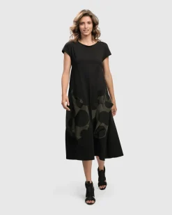 Women Alembika Dresses<Urban Melody Midi Dress, Khaki