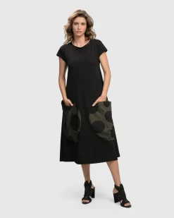 Women Alembika Dresses<Urban Melody Midi Dress, Khaki