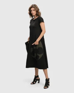 Women Alembika Dresses<Urban Melody Midi Dress, Khaki