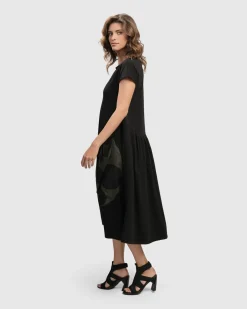 Women Alembika Dresses<Urban Melody Midi Dress, Khaki