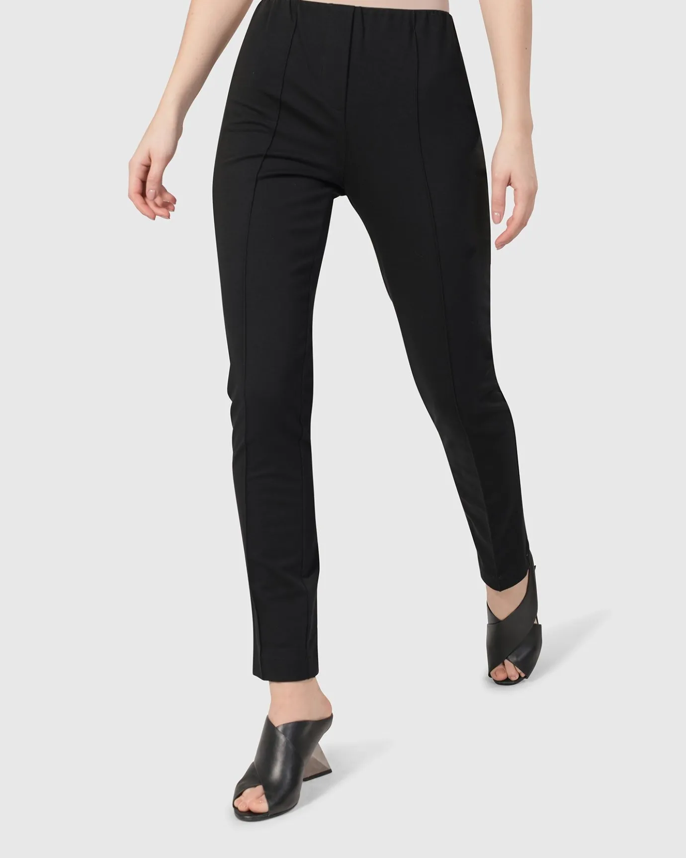 Women Alembika Pants & Skirts<Urban Metropolitan Slim Trousers, Black