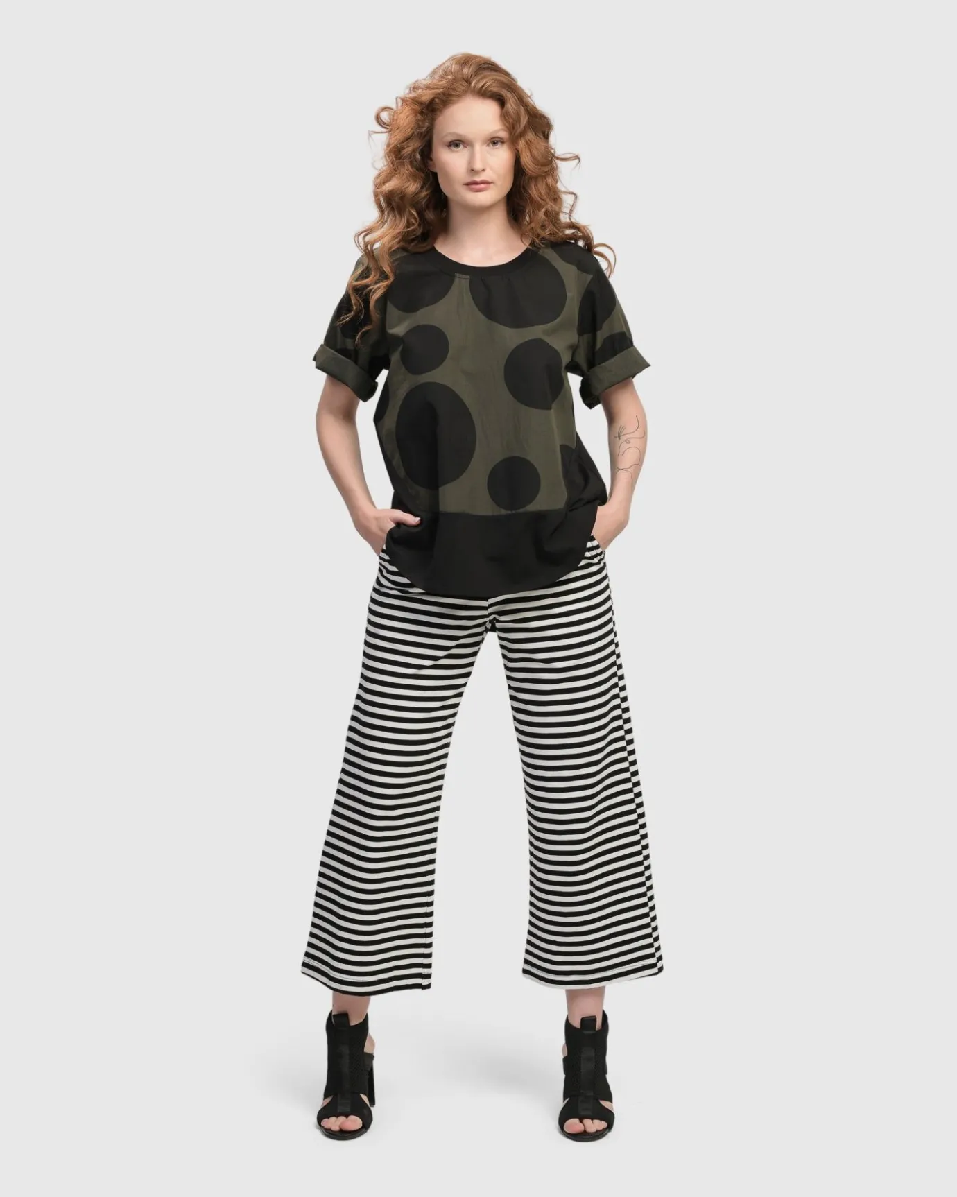 Women Alembika Tops & Tunics<Urban Miyazaki Dots Tee, Khaki