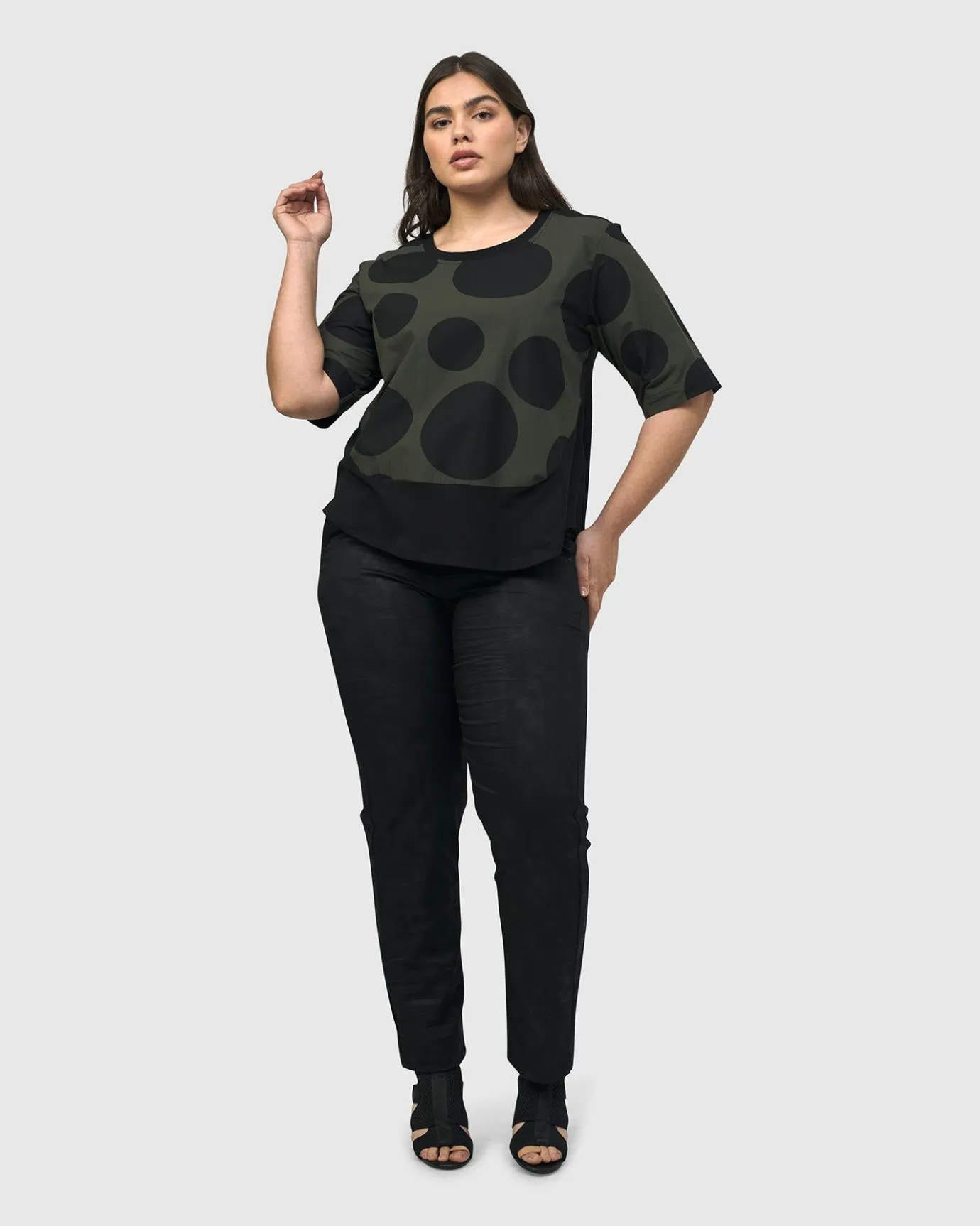 Women Alembika Tops & Tunics<Urban Miyazaki Dots Tee, Khaki