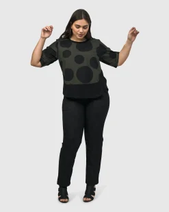 Women Alembika Tops & Tunics<Urban Miyazaki Dots Tee, Khaki