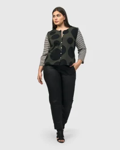 Women Alembika Plus<Urban Mononoke Cardigan Top, Stripes