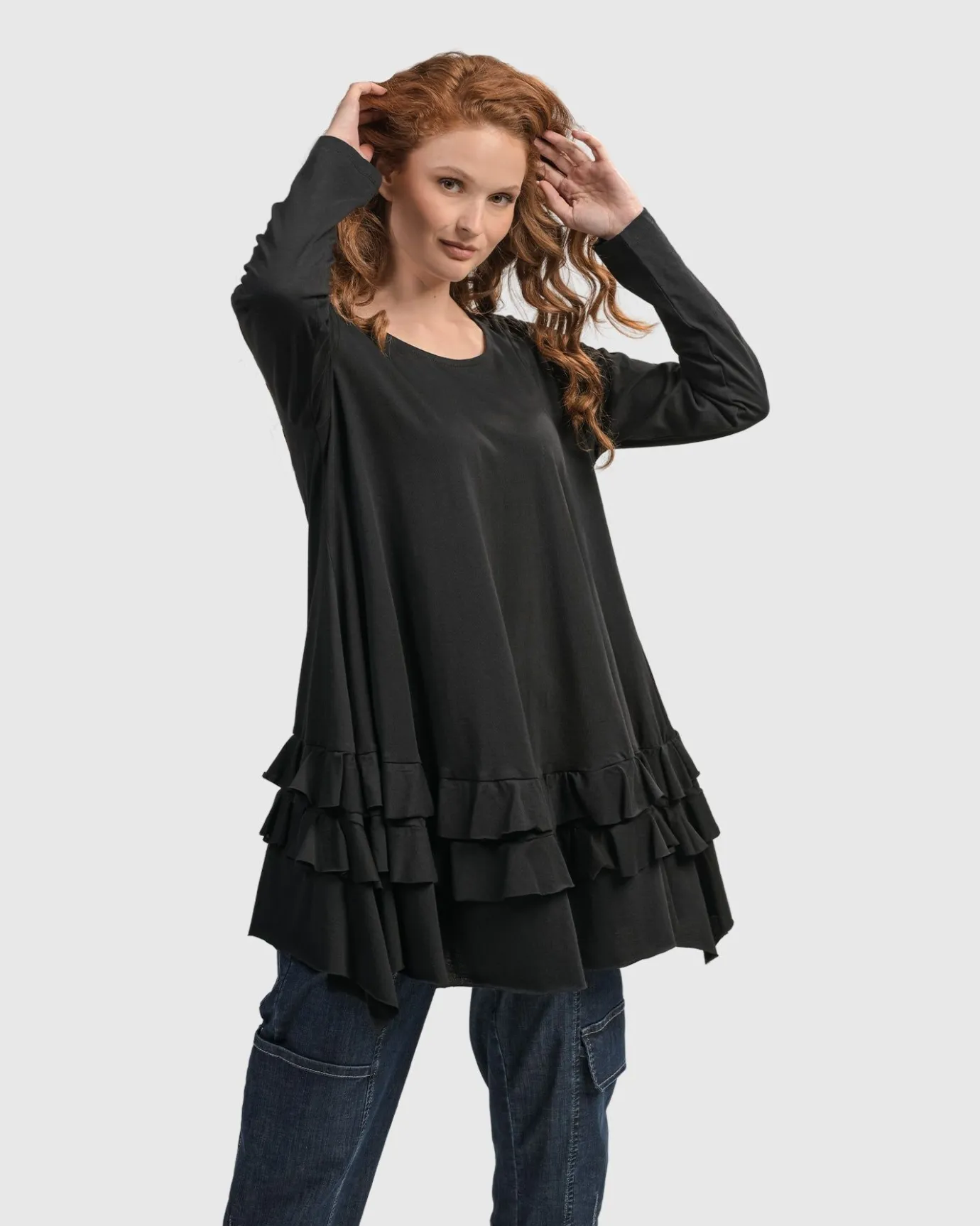 Women Alembika Plus<Urban Options Top, Black