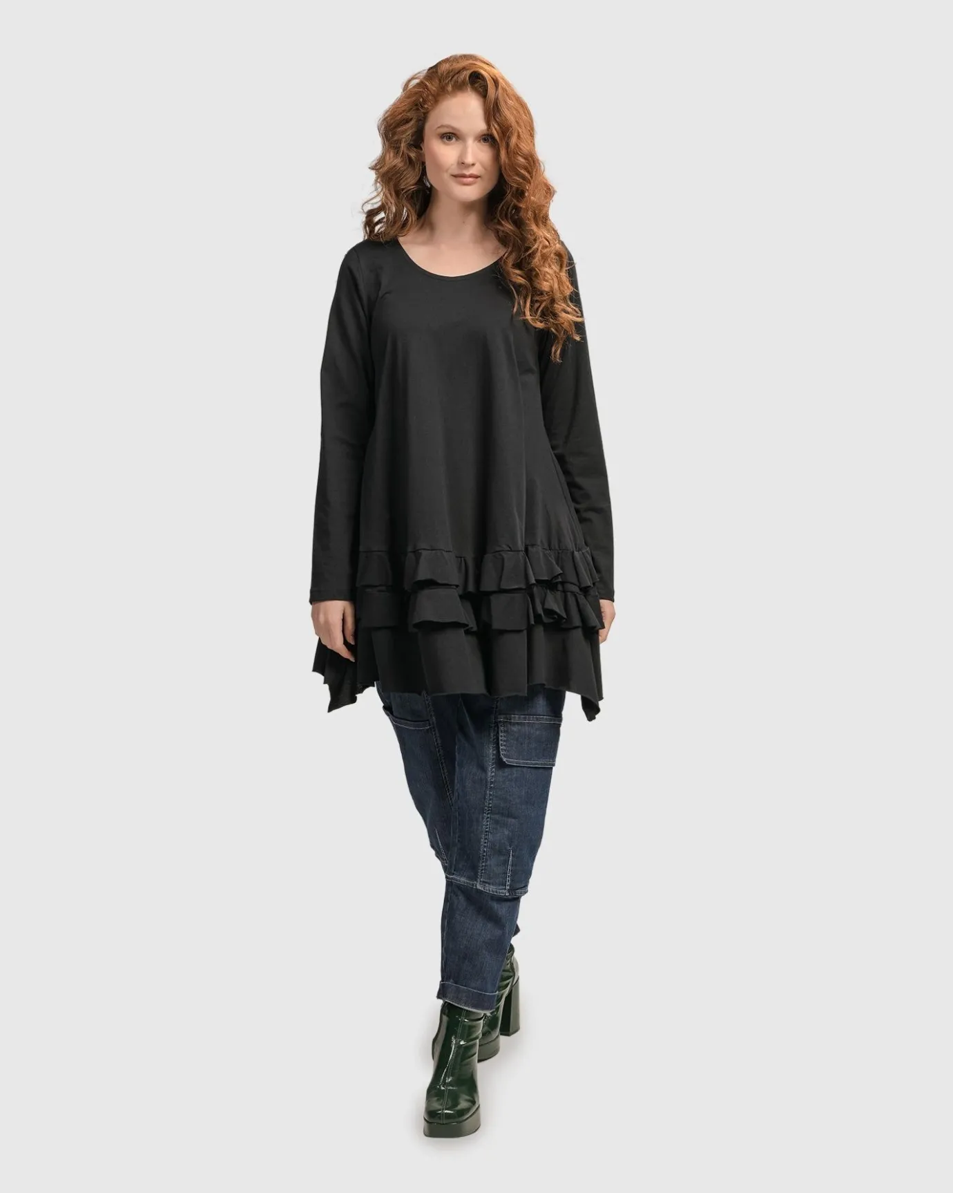 Women Alembika Plus<Urban Options Top, Black