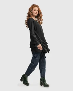 Women Alembika Plus<Urban Options Top, Black