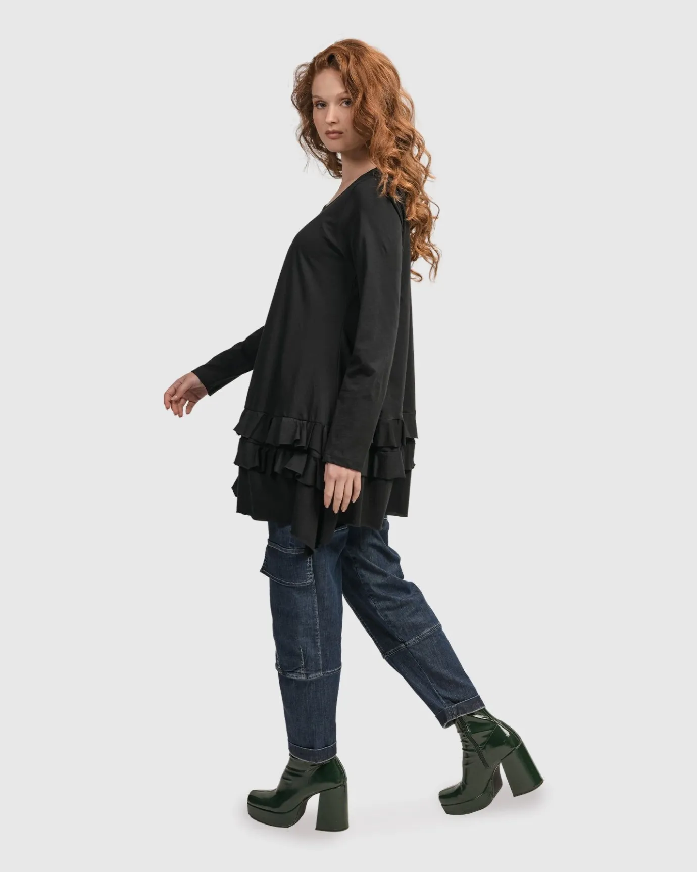Women Alembika Plus<Urban Options Top, Black