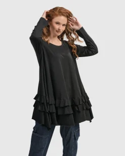 Women Alembika Tops & Tunics<Urban Options Top, Black