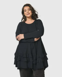 Women Alembika Tops & Tunics<Urban Options Top, Black