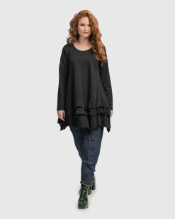 Women Alembika Tops & Tunics<Urban Options Top, Black