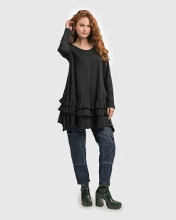 Women Alembika Tops & Tunics<Urban Options Top, Black