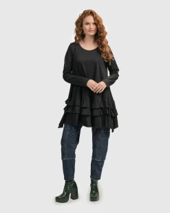 Women Alembika Tops & Tunics<Urban Options Top, Black