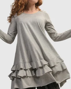 Women Alembika Plus<Urban Options Top, Gray