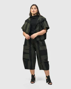Women Alembika Pants & Skirts<Urban Origami Barrel Pants, Khaki