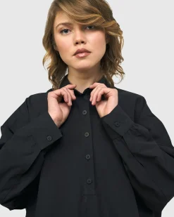 Women Alembika Tops & Tunics<Urban Oversized Trapeze Shirt, Black