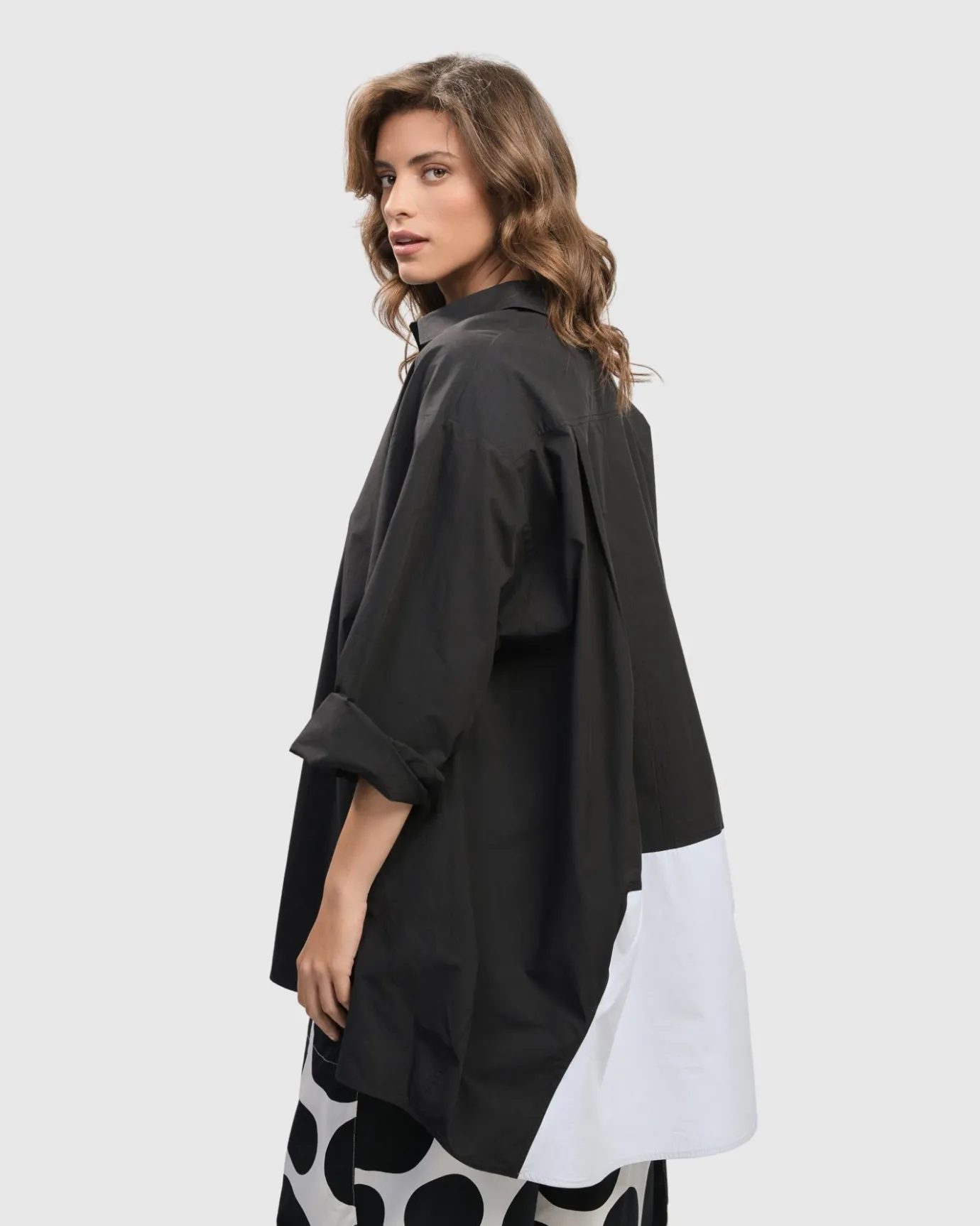 Women Alembika Tops & Tunics<Urban Oversized Trapeze Shirt, Black