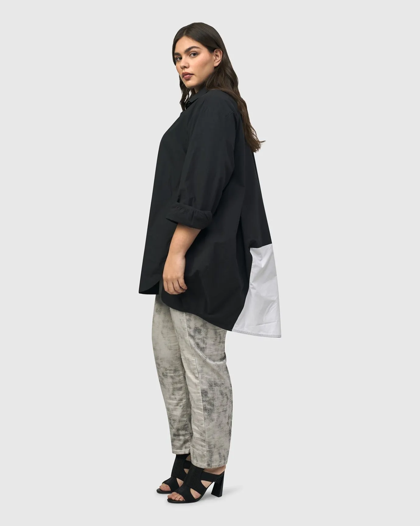 Women Alembika Tops & Tunics<Urban Oversized Trapeze Shirt, Black