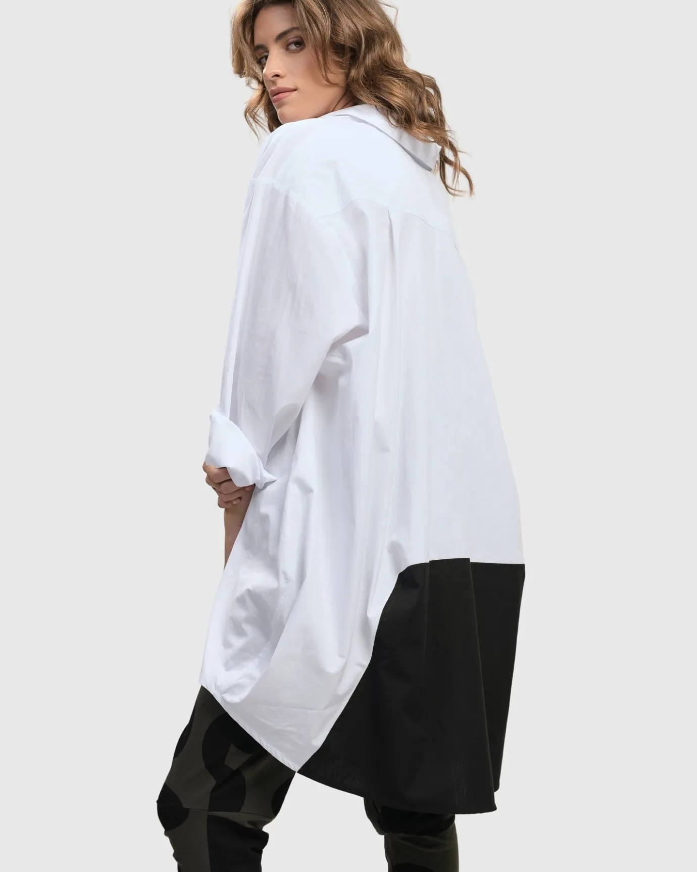 Women Alembika Plus<Urban Oversized Trapeze Shirt, White